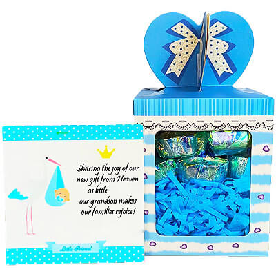 Baby Boy Announcement 12 Chocolate Gift B12CPLG