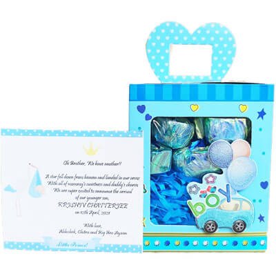 Baby Boy Announcement 12 Chocolate Gift cpvb12