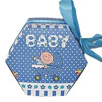 Baby Boy Announcement 12 Chocolates Gift B12CPVG39