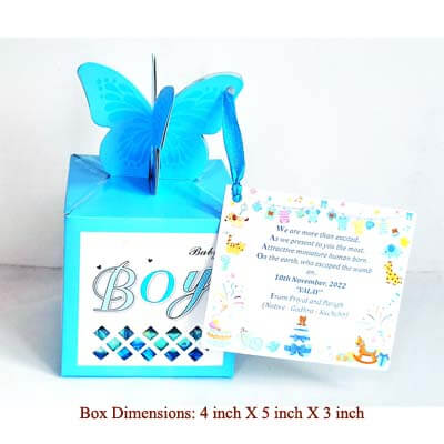 Baby Boy Announcement 12 Chocolates Gift B12CPVG9