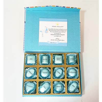 Baby Boy Announcement 12 Chocolate Gift cpvb1117