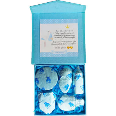 Baby Boy Announcement 5 toy Chocolate Gift CPVB1115