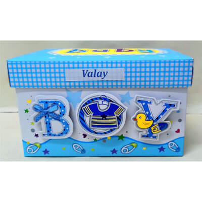 Baby Boy Announcement 10 Chocolates Gift