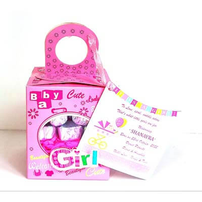 Baby Girl Announcement 16 Chocolate Gift G16CPHG