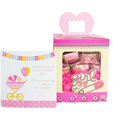 Baby Girl Announcement 18 Chocolate Gift G18CPVG