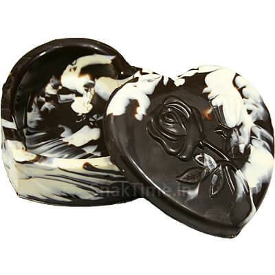 Blasta Valentine Marble Chocolate Heart Shape Edible Hollow Box