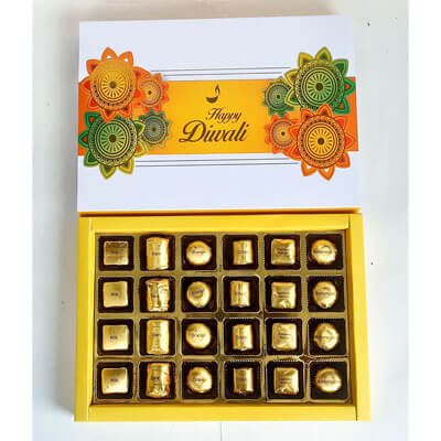 Diwali Chocolate Gift with 24 Chocolates and Truffles b24rdi1004