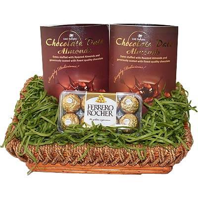 Ferrero Rocher Chocolate Almond Dates Gift Basket GBRCAD1