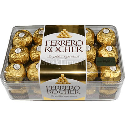 Ferrero Rocher Hazelnut Milk Chocolates 30 Pieces 375 gm