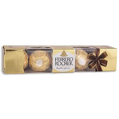 Ferrero Rocher Hazelnut Milk Chocolates 4 Pieces 50g