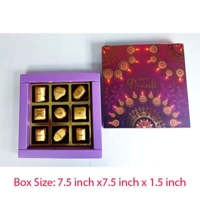 Happy Diwali Chocolate Gift 9 Chocolate b9cpprdi1000