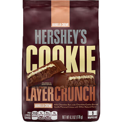 Hersheys Cookie Layer Crunch Vanilla Cream 9 Bars