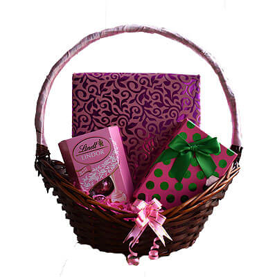 Lindor Truffles Cookies Chocolates Gift Basket