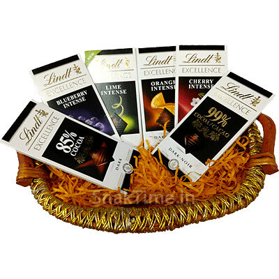 Lindt Excellence Dark Chocolate Lovers Gift Basket 550 gm