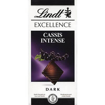 Lindt Excellence Black Currant Cassis Intense Dark Chocolate 100g