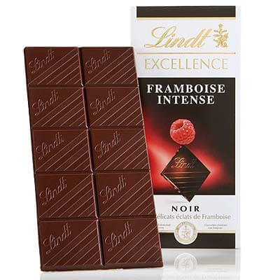 Lindt Excellence Raspberry Intense Dark Chocolate 100g