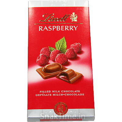 Lindt Raspberry Filled Milk Chocolate 100 gm