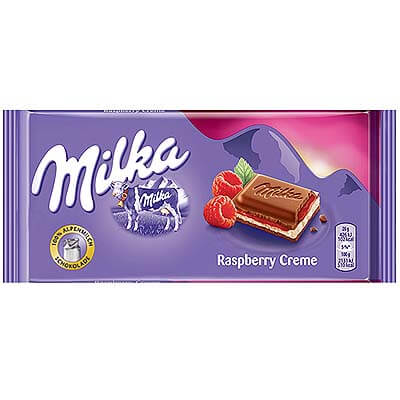 Milka Raspberry Creme Alpine Milk Chocolate 100g