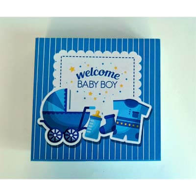 New Baby Boy Announcement 12 Chocolate Gift cpvb12