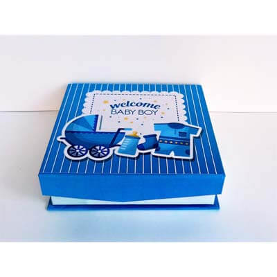 New Baby Boy Announcement 12 Chocolate Gift cpvb12
