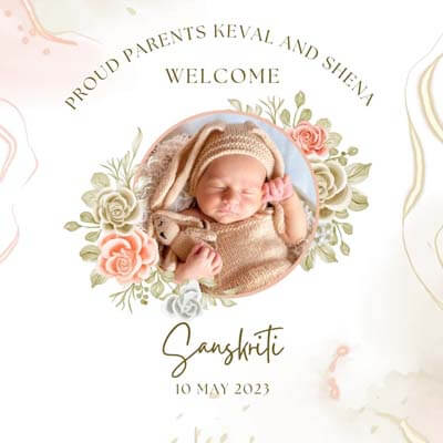 Welcome Baby Customized Chocolate Gift