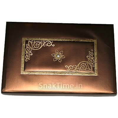Brown Golden Art Corporate Dry Fruit Gift Box ST16510X15