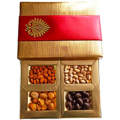 Brown with red Belt Dry Fruit Gift ST1218X11