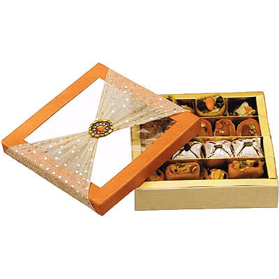 Diwali Combo Dry Fruit Sweet Orange Box