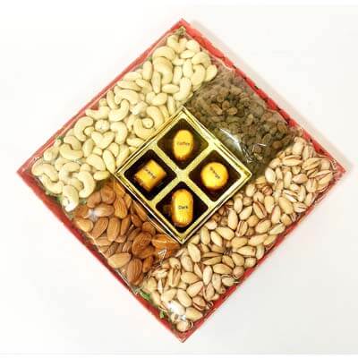 Dry Fruit and Chocolate Gift Basket GB98765