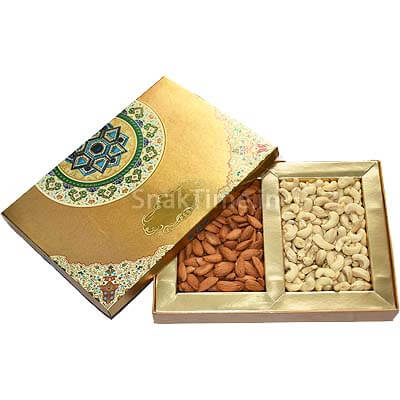 Golden Designer Diwali Dry Fruit Gift STM41