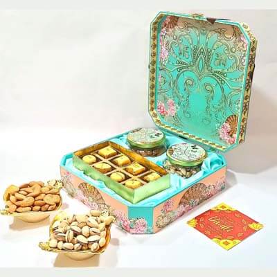 Luxury Wooden Diwali Corporate Dry Fruit Gift STDFLB202