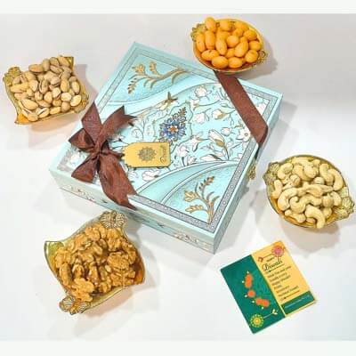 Luxury Wooden Diwali Corporate Dry Fruit Gift STDFLB203