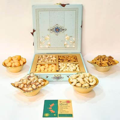 Luxury Wooden Diwali Corporate Dry Fruit Gift STDFLB203