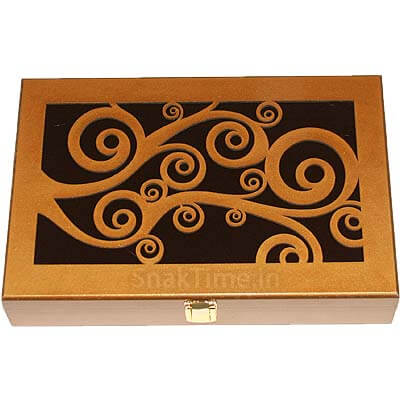 Orange Designer Diwali Dry Fruit Gift Box ST5108X12