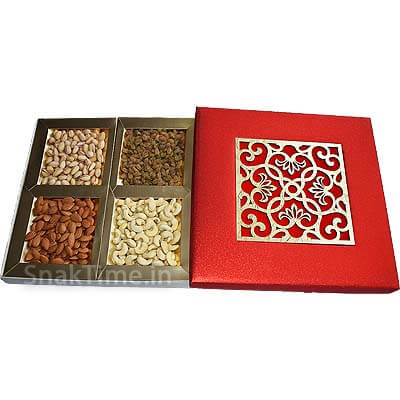 Red Art Diwali Dry Fruit Gift ST17812x12