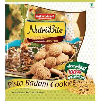 Pista Badam Whole Wheat Cookies